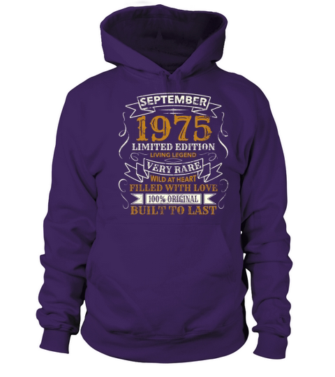 45 Years Birthday Vintage Born September 1975 Women's Hoodie