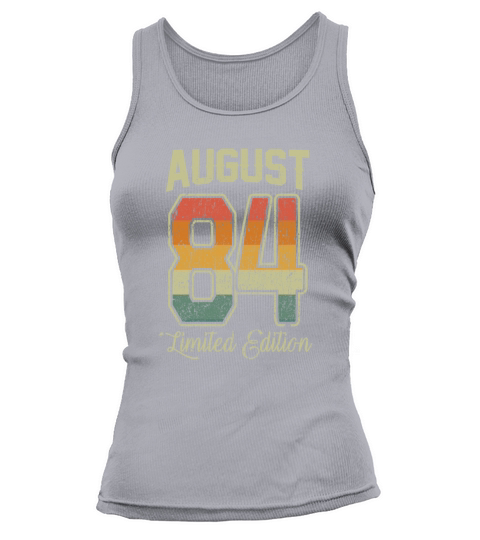 Vintage 35th Birthday August 1984 Sports Gift Idea Women's Tank Top
