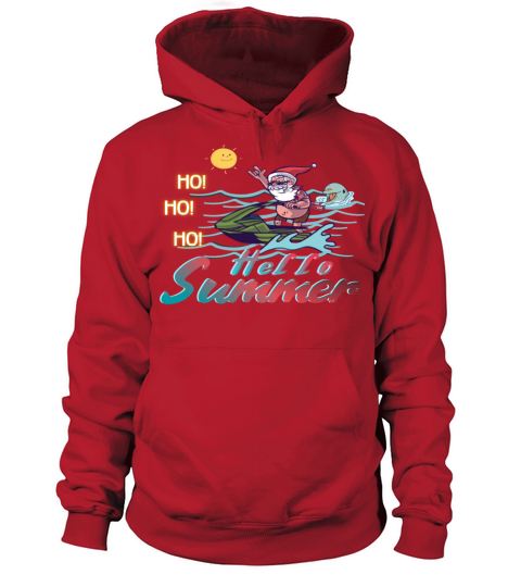 Hello Summer - SANTA ON THE BEACH Women's Hoodie