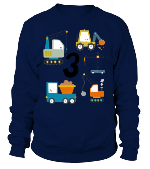 Childrens birthday birthday 3 construction Women's Sweatshirt