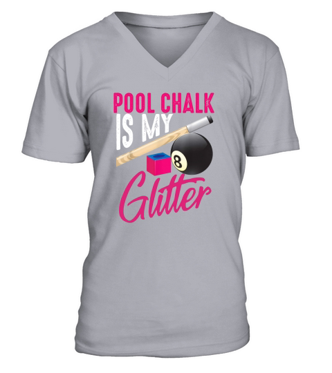 pool chalk is my glitter - Unisex Long Sleeve V-Neck T-shirt