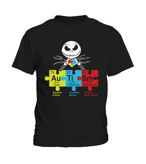 Jack Skeleton Autism Kids T-Shirt