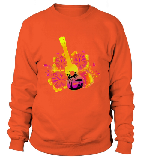 Fun Flower Ukulele Hawaii Tropical Gift Design Women's Sweatshirt