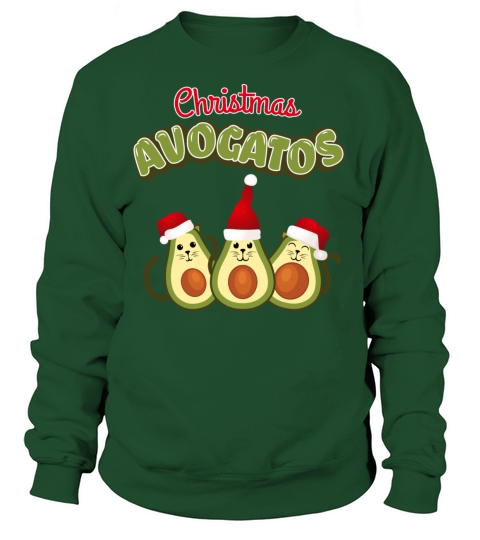 Christmas Avogatos Avocado Cats Santa Hat Gift Women's Sweatshirt