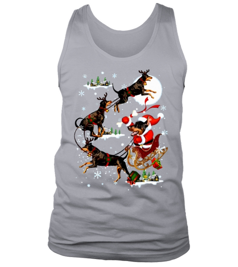 doberman pinscher reindeer gift for you present ch Men's Tank Top
