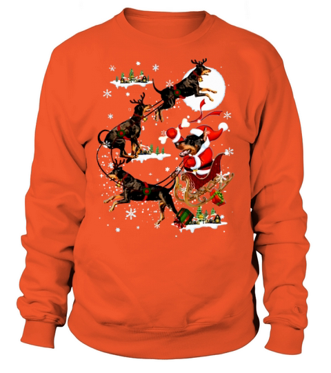 doberman pinscher reindeer gift for you present ch Men's Sweatshirt