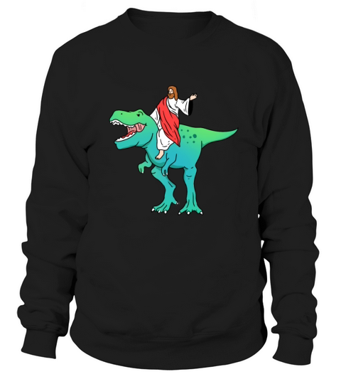Jesus Riding Dinosaur Women's Sweatshirt