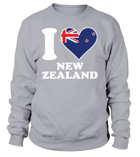 I Love New Zealand Kiwi Flag Heart Men's Sweatshirt