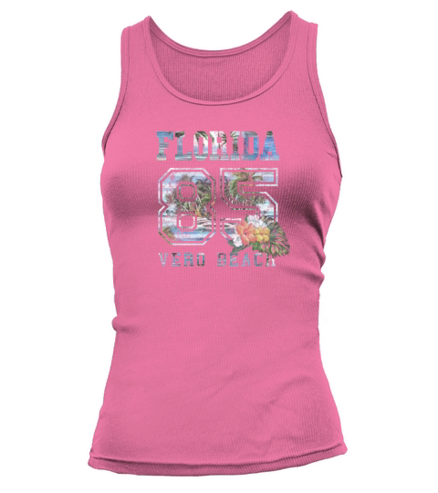 Old School Vero Beach Vacation Souvenir Family Women's Tank Top