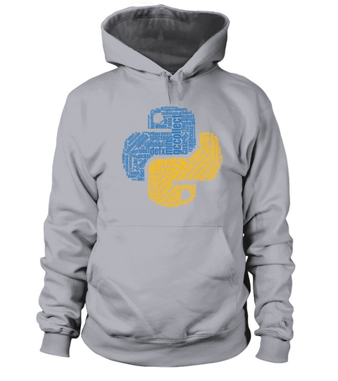 Python Logo WordCloud Shirt for Programmers Women's Hoodie