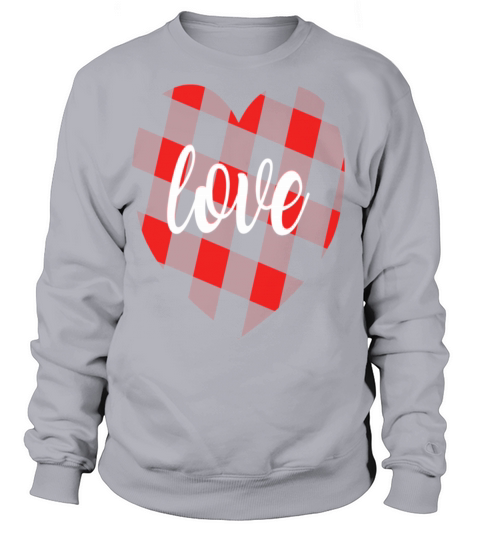 Valentine s Days Buffalo Plaid Heart Tee Men Woman Women's Sweatshirt