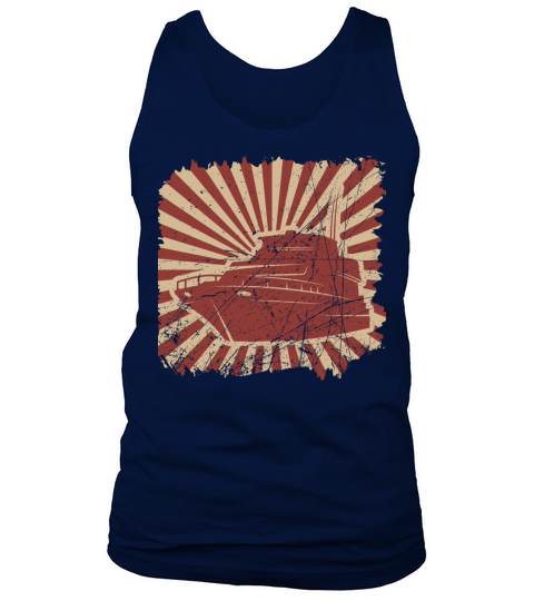Sailing boat sailboat captain sea yacht retro sail Men's Tank Top