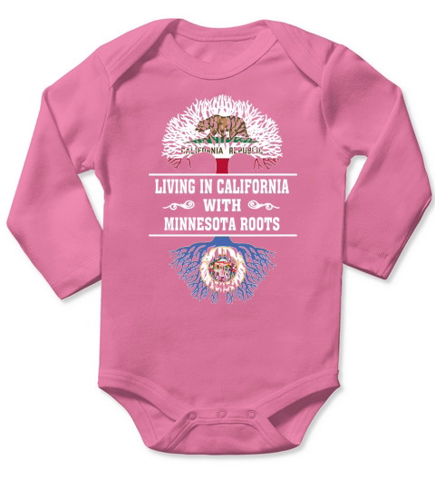 LIVING IN CALIFORNIA WITH MINNESOTA ROOTS Long Sleeve Baby One-Piece