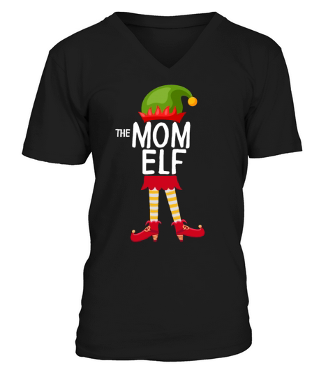 The mom Elf Family Matching Christmas Men's V-Neck T-shirt