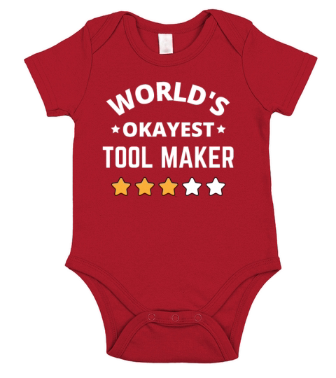 Worlds Okayest Tool Maker Gift Short Sleeve Baby One-Piece