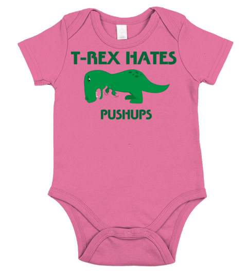 T-Rex Hates Pushups Short Sleeve Baby One-Piece