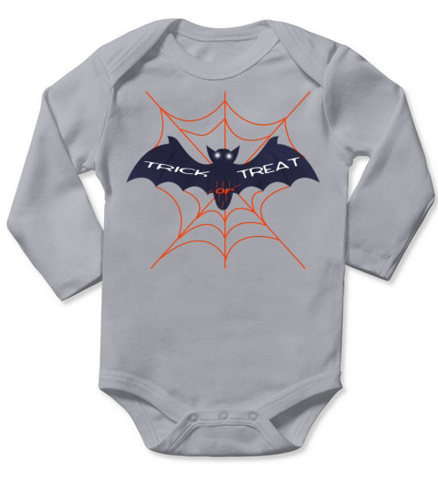 Trick Or Treat - BAT HALLOWEEN Long Sleeve Baby One-Piece