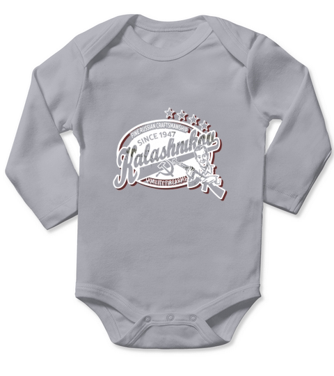 Soviet Kalshnikov Vintage USSR Russian Long Sleeve Baby One-Piece