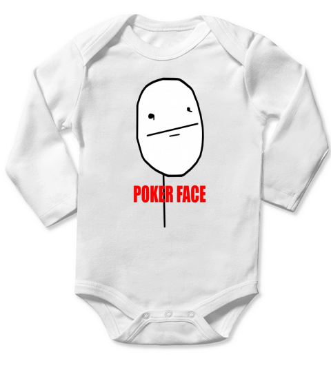 Poker face Long Sleeve Baby One-Piece