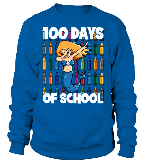 100 Days of School Dabbing Underwater Mermaid Women's Sweatshirt