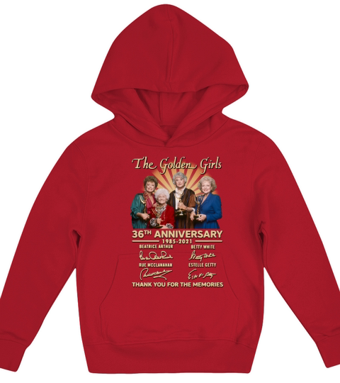 The Golden Girls 36th anniversary t1985 2021 thank you for the memories signatures Kids Hoodie