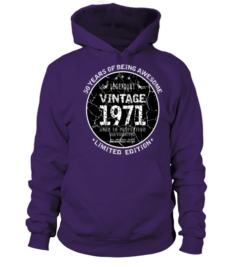 Funny 50th Birthday Gift 1971 Vintage 50 Years Old Women's Hoodie
