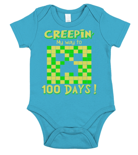 Creein My Way To 100 Days Of School Graphic For A Teacher Short Sleeve Baby One-Piece