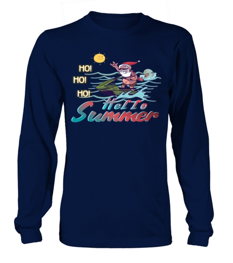 Hello Summer - SANTA ON THE BEACH Women's Long Sleeve
