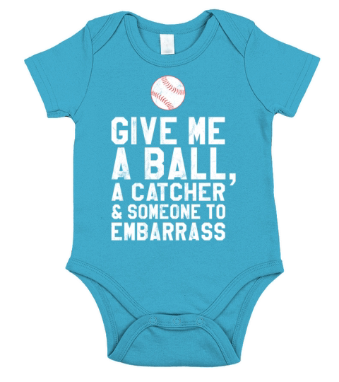 Funny Baseball Pitcher Give Me A Ball Short Sleeve Baby One-Piece