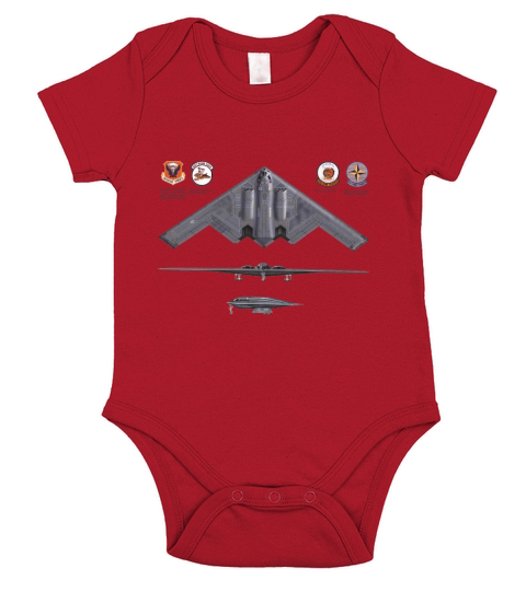 Northrop Grumman B-2 Spirit Short Sleeve Baby One-Piece