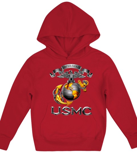 Usmc semper fidelis Kids Hoodie
