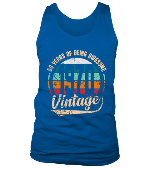 50 Years Of Being Awesome 1970 Vintage Retro Men's Tank Top