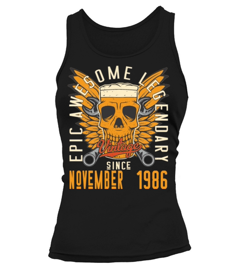 Born in November 1986 vintage birthday Women's Tank Top