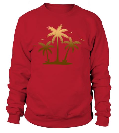 Tropical Sunset Palm Gold Women's Sweatshirt