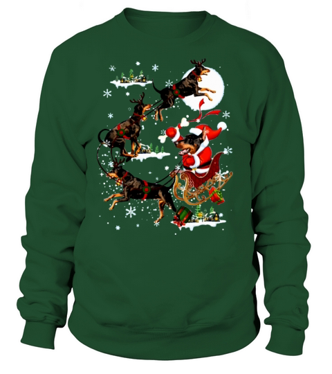 doberman pinscher reindeer gift for you present ch Women's Sweatshirt