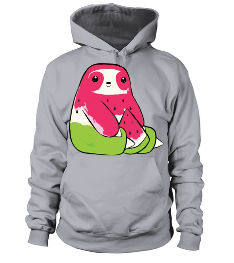 Watermelon Watercolor Sloth Women's Hoodie