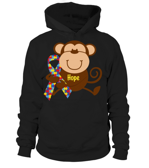 Monkey Autism Hope Hoodie Unisex
