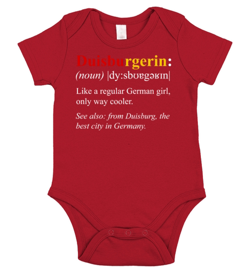 Germany Flag Duisburg Design Duisburgerin Short Sleeve Baby One-Piece