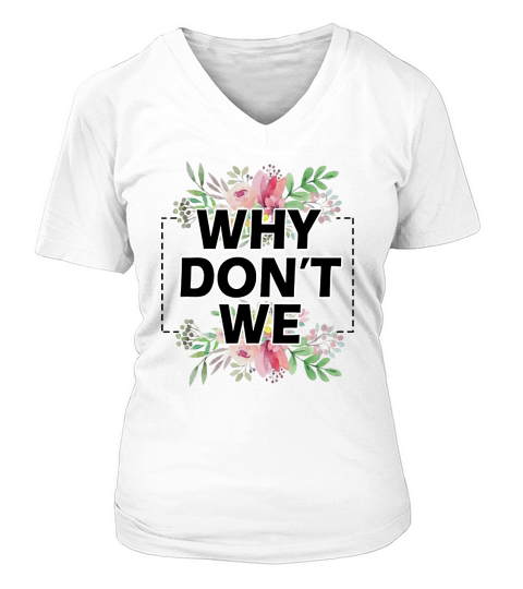 Top Why Don’t We Floral t-shirt V-neck T-Shirt Woman