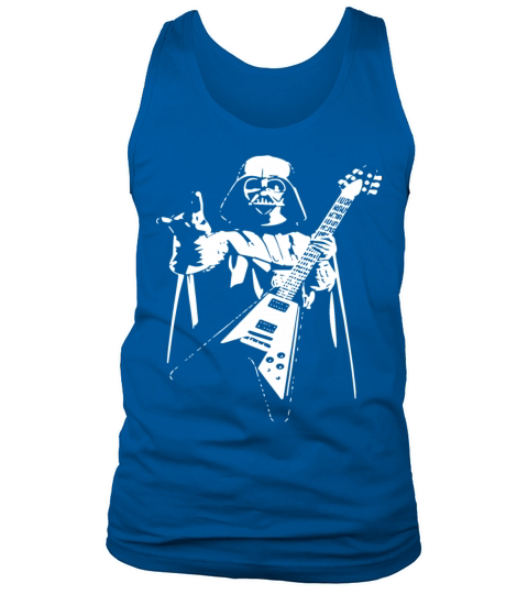 Darth Vader Rocks Guitar Star Wars Music Band Funn Men's Tank Top