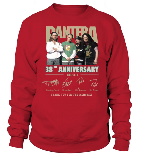 Pantera 38th anniversary 1981-2019 thank you for the memories shirt Sweatshirt Unisex