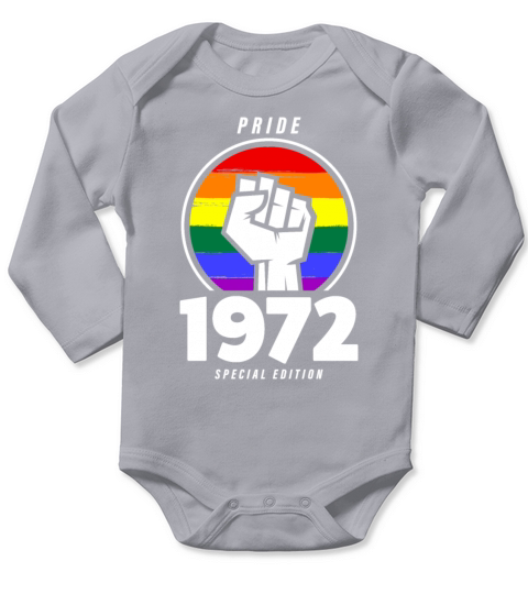 1972 Birthday Gay Pride LGBT Long Sleeve Baby One-Piece