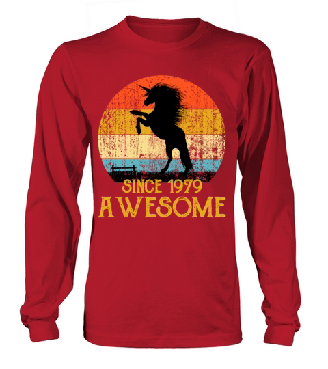 Unicorn Awesome Since 1979 40th Years Old Vintag Men's Long Sleeve