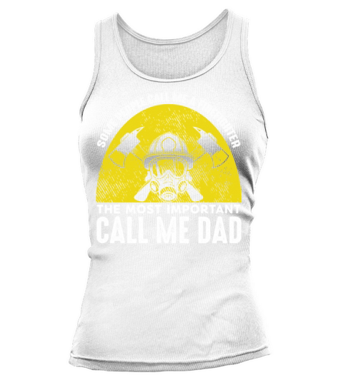 Firefighter Retro 1980spresent Vintage DAD Fireman Tank top Woman