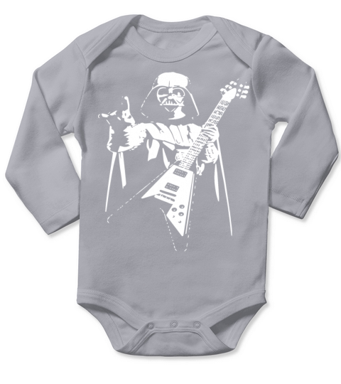 Darth Vader Rocks Guitar Star Wars Music Band Funn Long Sleeve Baby One-Piece