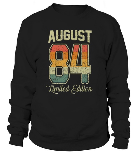 Vintage 35th Birthday August 1984 Sports Gift Idea Women's Sweatshirt