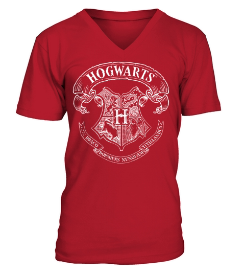 Harry Potter Coat of Arms of Hogwarts small Men's V-Neck T-shirt