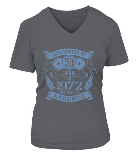 50th Birthday Gifts Vintage 1972 Birthday V-neck T-Shirt Woman