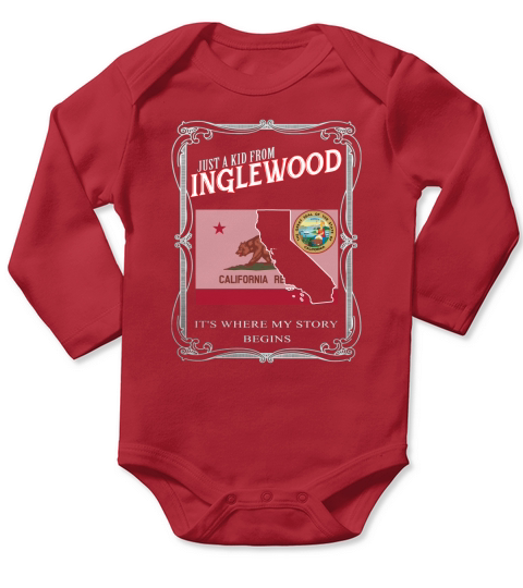 Inglewood  - CALIFORNIA Long Sleeve Baby One-Piece