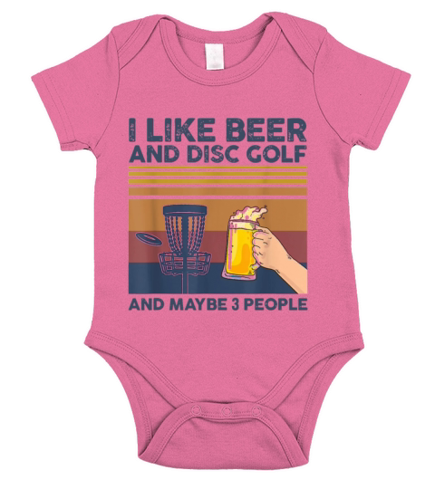 I like beer and disc golf Short Sleeve Baby One-Piece